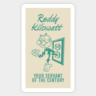 Reddy Kilowatt - Vintage Retrocolor Green Sticker